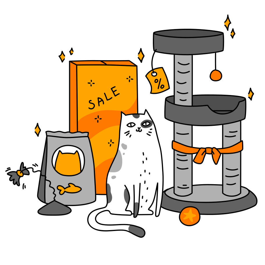 Pet shop mobile (POS) point of sale.